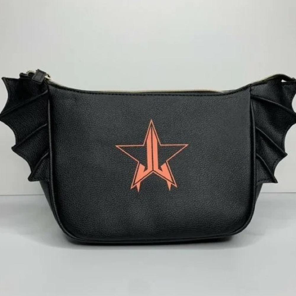 Limited Edition Jeffree Star Black Bat Wing Full zip Makeup Bag